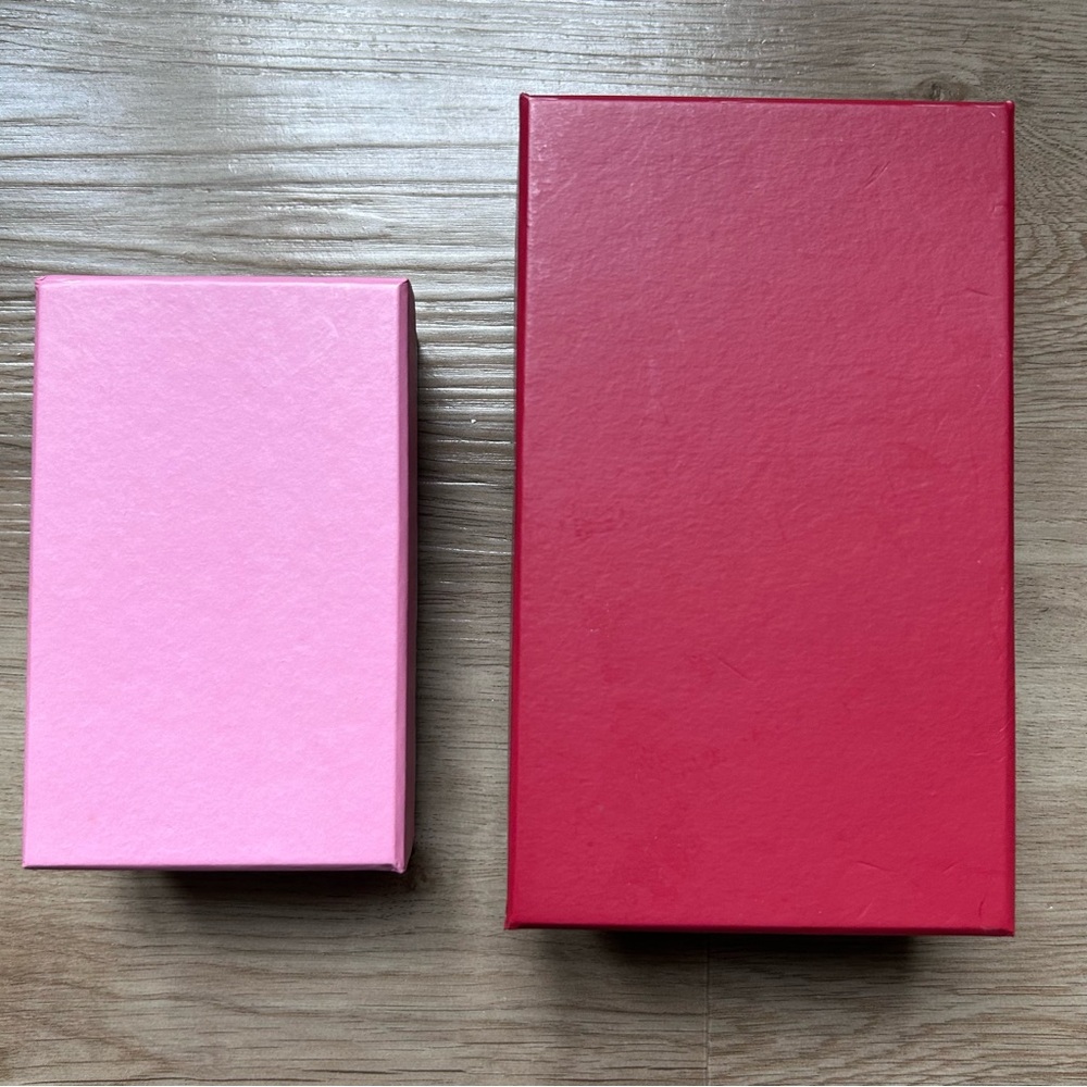Set of Pink and Red Gift Boxes